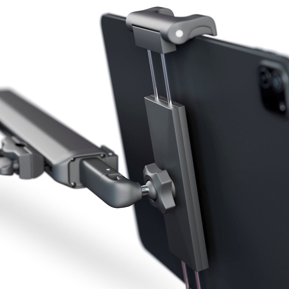 Epico Mobil og Tabletholder m. Forlænger Arm Til Bilens Nakkestøtte (140 - 285 mm) - Sort