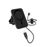 Epico Magnetisk Mobilholder til Bilens Ventilation m. 7.5W Trådløs Opladning - MagSafe Kompatibel - Sort