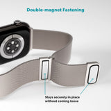 Apple Watch (38/40/SE/41/42mm) Epico Milanese+ (Plus) Stål Rem - Starlight - (DEMO)