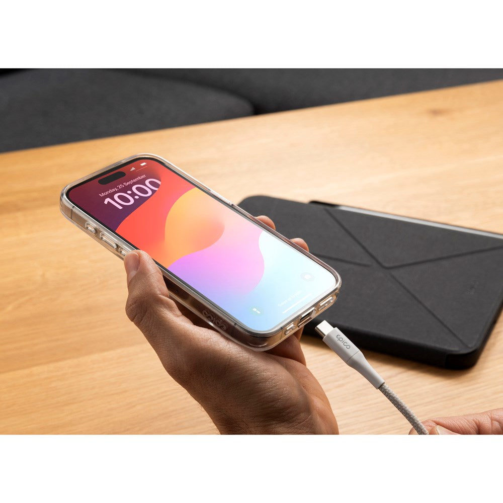 Epico Braided PD 100W USB-C til USB-C Kabel - 200cm - Hvid