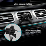 Epico Qi2 Mag+ Mobiloplader til Bil 15W Trådløs Opladning - MagSafe Kompatibel - Sort