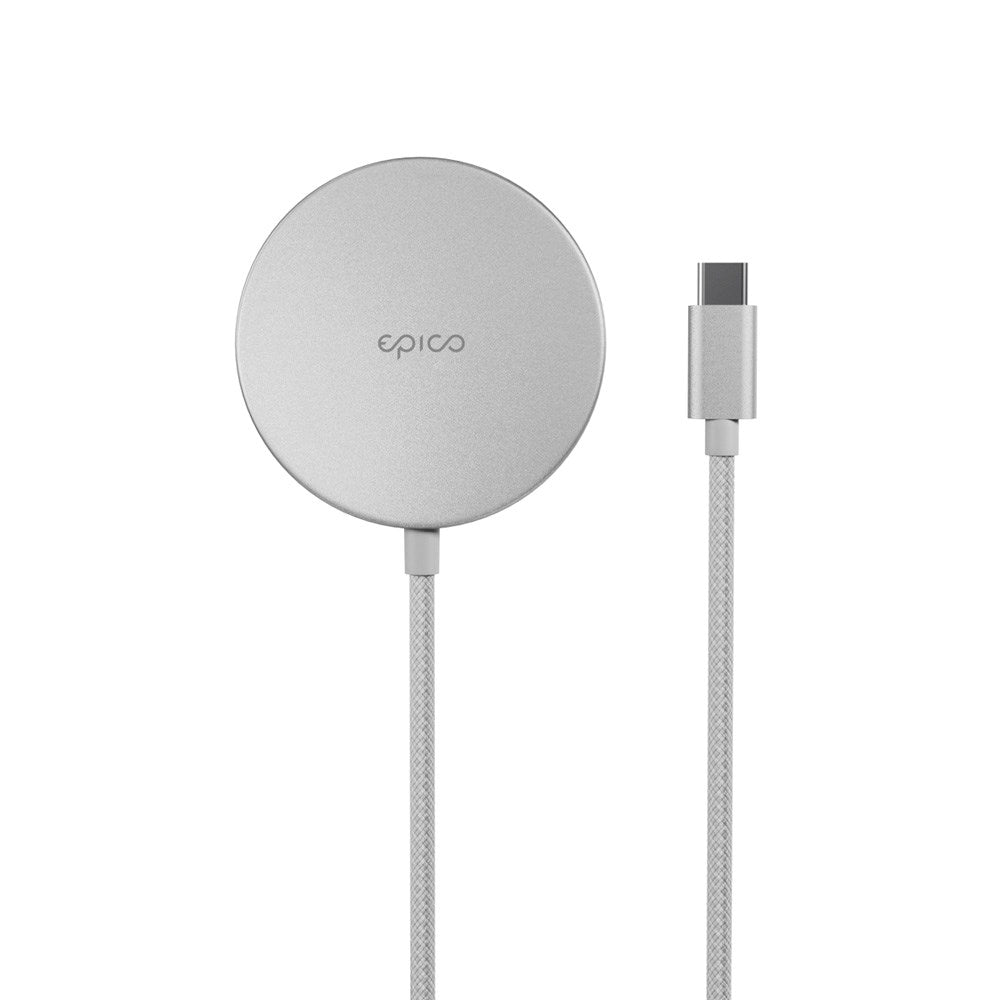 Epico Qi2 - MagSafe Oplader - Trådløs Oplader - 15W - Sølv