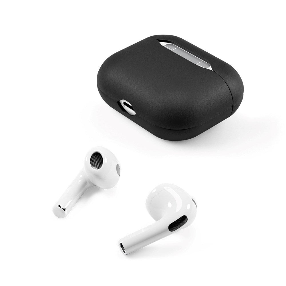 Epico AirPods (3. Gen.) Leather Case - Ægte Læder Cover - Sort