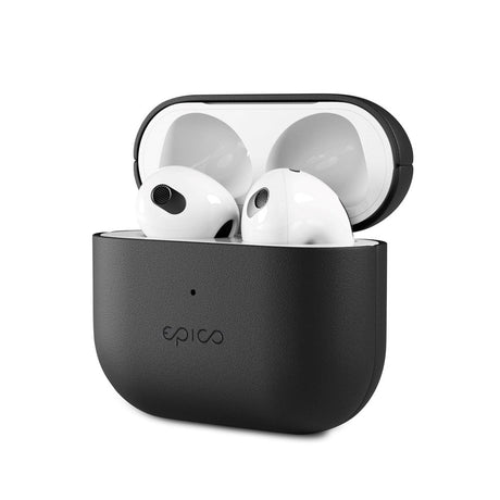 Epico AirPods (3. Gen.) Leather Case - Ægte Læder Cover - Sort