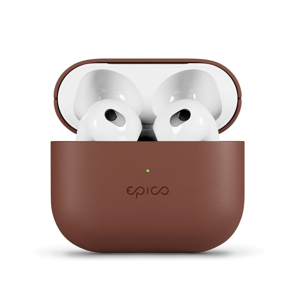 Epico AirPods (3. Gen.) Leather Case - Ægte Læder Cover - Brun