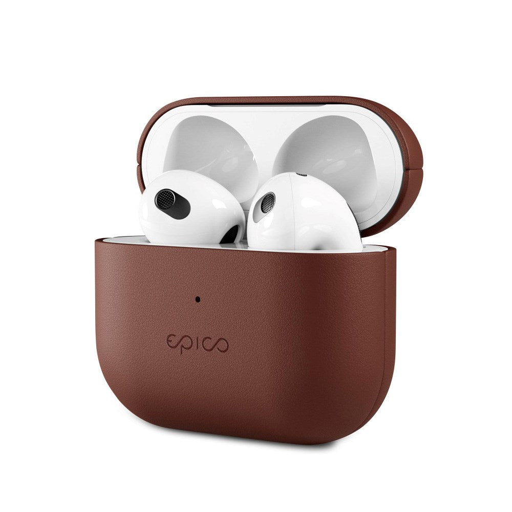 Epico AirPods (3. Gen.) Leather Case - Ægte Læder Cover - Brun