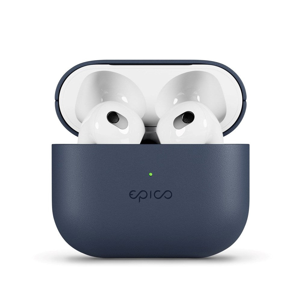 Epico AirPods (3. Gen.) Leather Case - Ægte Læder Cover - Blå