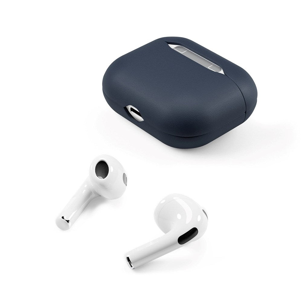 Epico AirPods (3. Gen.) Leather Case - Ægte Læder Cover - Blå