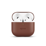 Epico AirPods (4. Gen.) Leather Case - Ægte Læder Cover - Brun