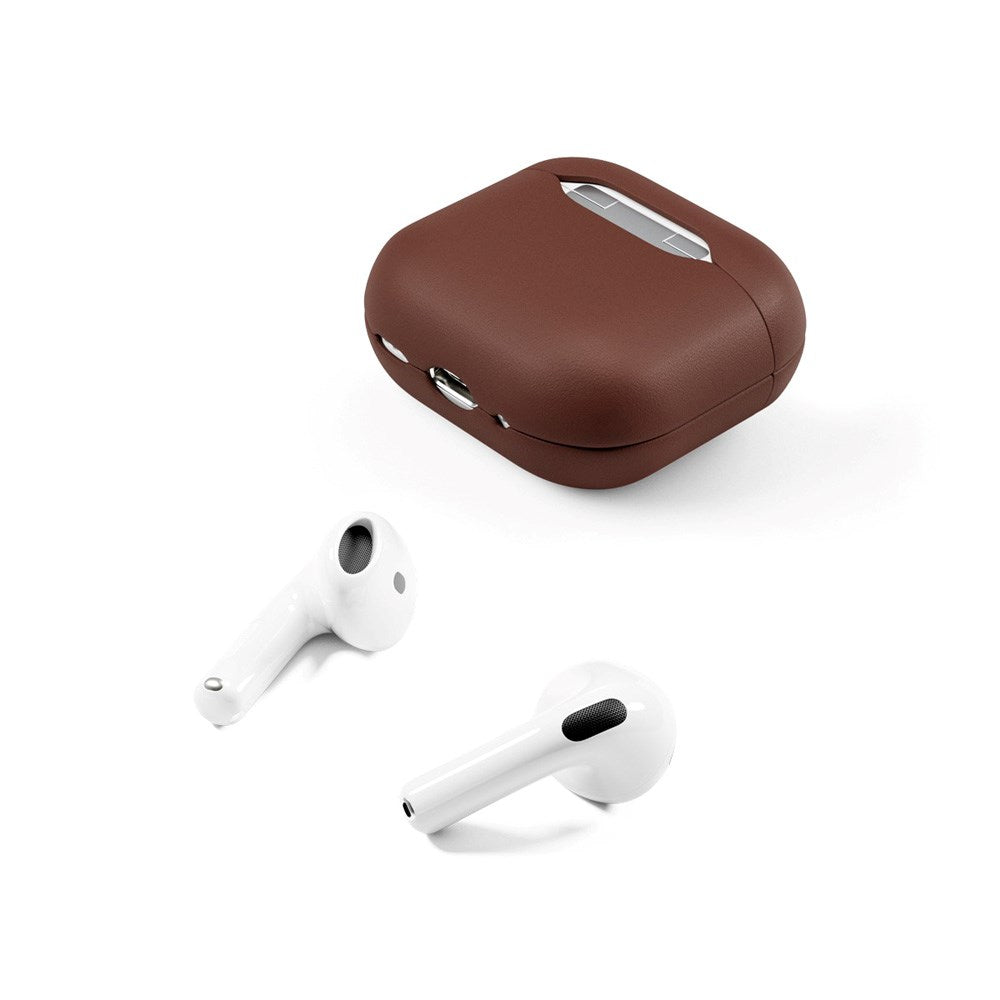 Epico AirPods (4. Gen.) Leather Case - Ægte Læder Cover - Brun