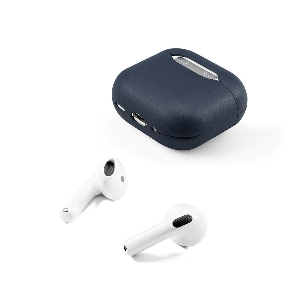 Epico AirPods (4. Gen.) Leather Case - Ægte Læder Cover - Blå