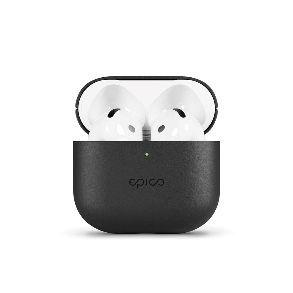 Epico AirPods (4. Gen.) Leather Case - Ægte Læder Cover - Sort