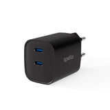 Spello 35W PD Vægoplader m. 2 x USB-C - Sort