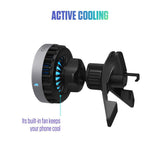 Spello Mobilholder til Bil (Magnetisk) - Trådløs Opladning (15W) - Qi2 & MagSafe Kompatibel - Sort