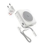 Epico 3-i-1 Rejse PowerBank - 10.000 mAh - MagSafe Kompatibel - Hvid