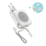 Epico 3-i-1 Rejse PowerBank - 10.000 mAh - MagSafe Kompatibel - Hvid