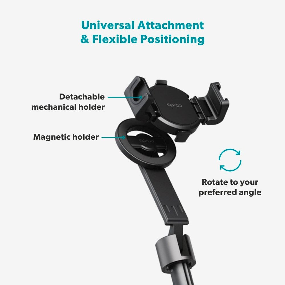 Foldbar Tripod Mag+ Selfie Stick - Epico - MagSafe Kompatibel - Sort