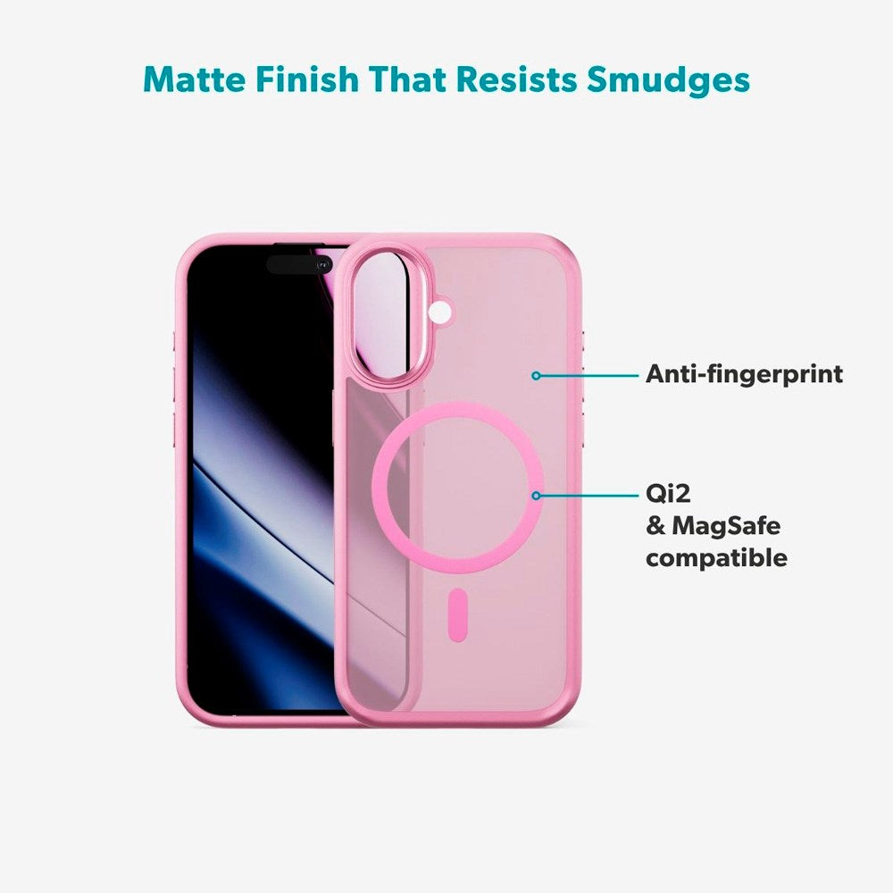 Epico HeroMatte Pro Mag+ Cover - iPhone 17 - MagSafe Kompatibel - Lyserød