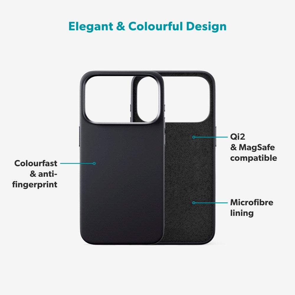 Epico Silicone Pro Mag+ Cover - iPhone 17 Pro - MagSafe Kompatibel - Black