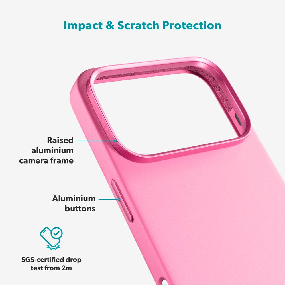 Epico Silicone Pro Mag+ Cover - iPhone 17 Pro - MagSafe Kompatibel - Hot Pink