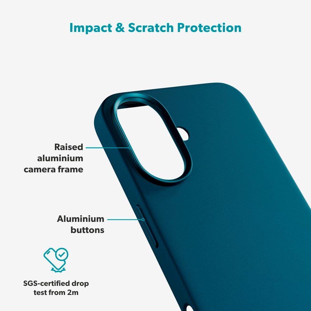 Epico Silicone Pro Mag+ Cover - iPhone 17 - MagSafe Kompatibel - Petrol Blue