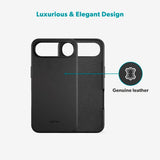 Epico Leather Pro Mag+ Cover - iPhone Air - MagSafe Kompatibel - Sort