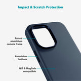 Epico Leather Pro Mag+ Cover - iPhone 17 - MagSafe Kompatibel - Blå