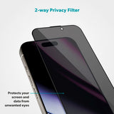 Epico - iPhone Air - Privacy Glass 3D Skærmbeskyttelsesglas m. Installationsramme - Gennemsigtig