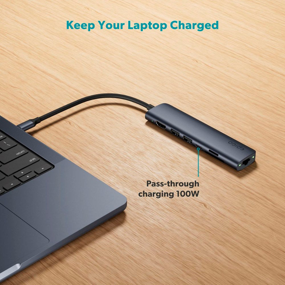 7-i-1 Multimedia Hub 8K - Epico - Midnight