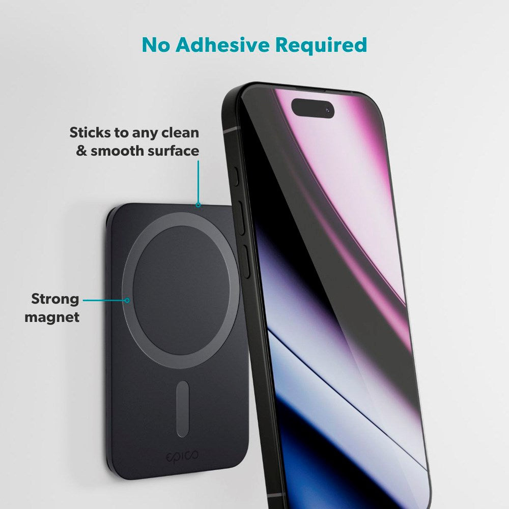 Epico Mag+ Sugekop Mobilholder - MagSafe Kompatibel - Black