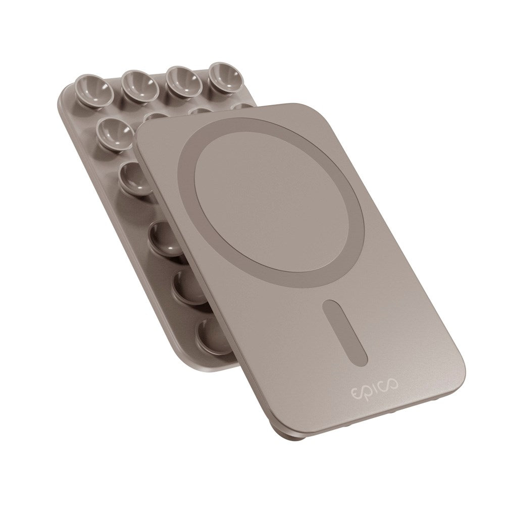Epico Mag+ Sugekop Mobilholder - MagSafe Kompatibel - Titanium