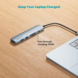 6-i-1 Aluminium Hub 8K - Epico - Sky Blue