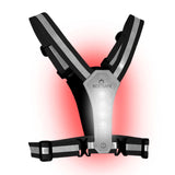 Bee-Safe - Refleks Løbevest - Lys & Mobillomme - Sølv