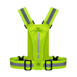 Bee-Safe - Løbevest - LED & Mobillomme - Gul
