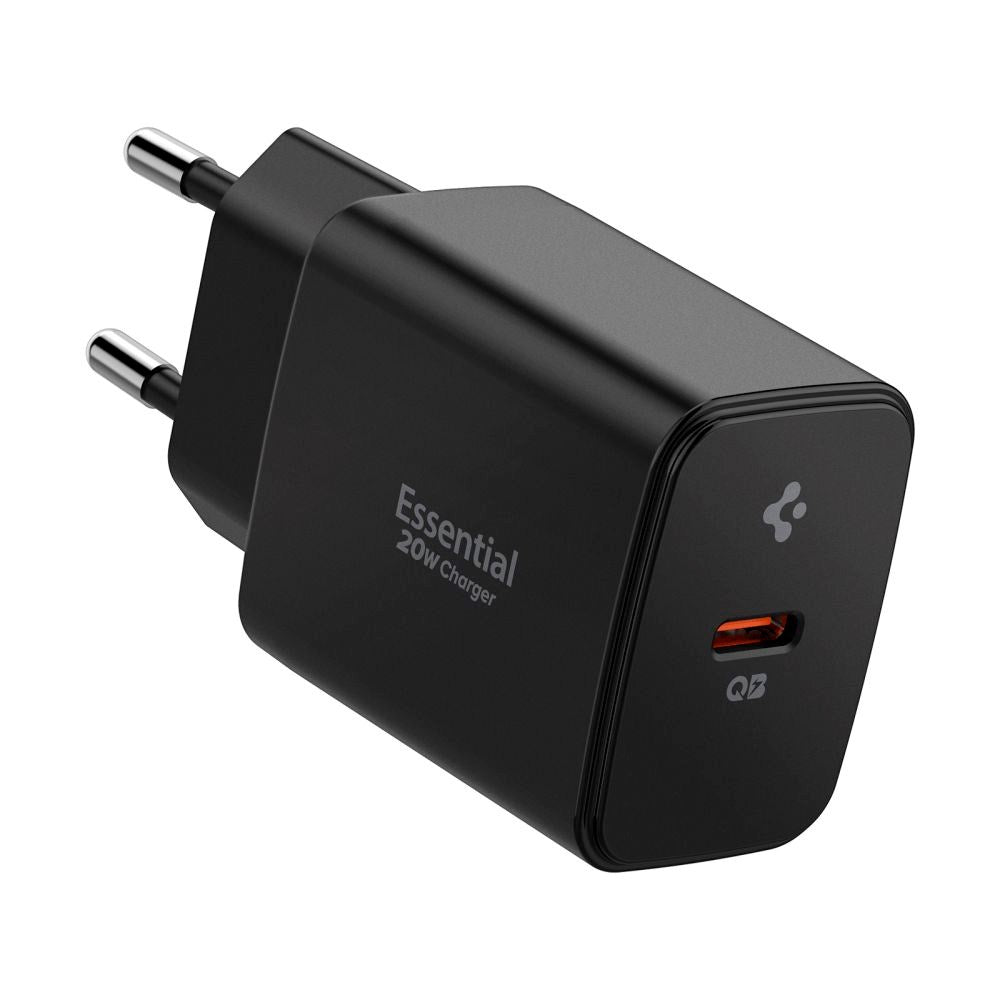 Spigen - 20W Vægoplader - 1x USB-C - Sort