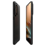 Samsung Galaxy S25 Edge - Spigen Liquid Air - Fleksibelt Plastik Cover - Sort