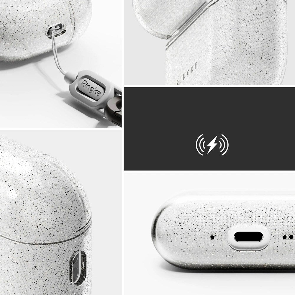 Ringke Air Cover - Apple AirPods Pro (3. gen.) - Gennemsigtig / Glitter