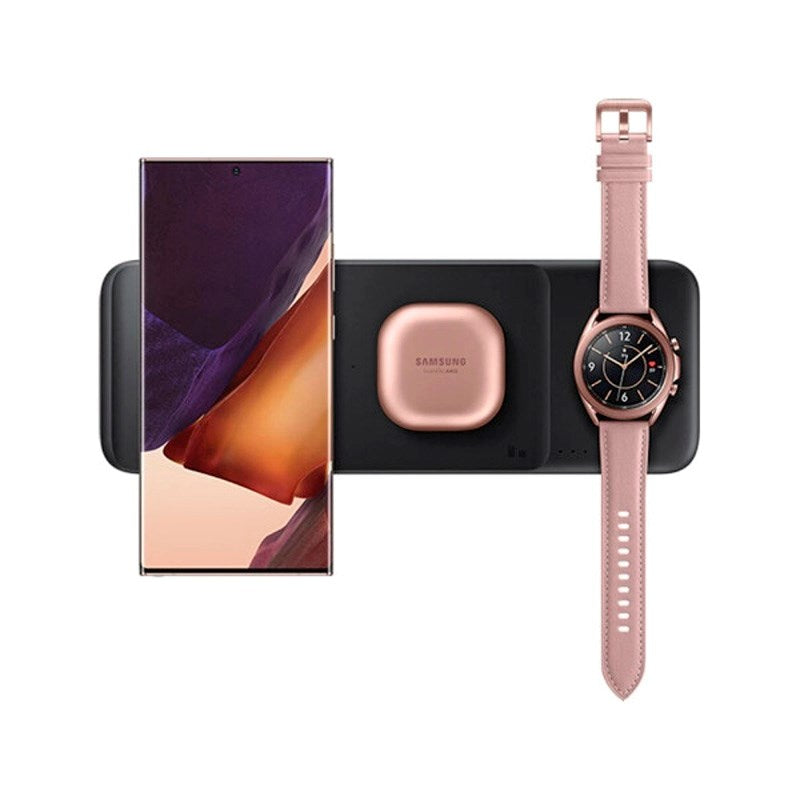 3-i-1 Trådløs Oplader - Original Samsung - Sort