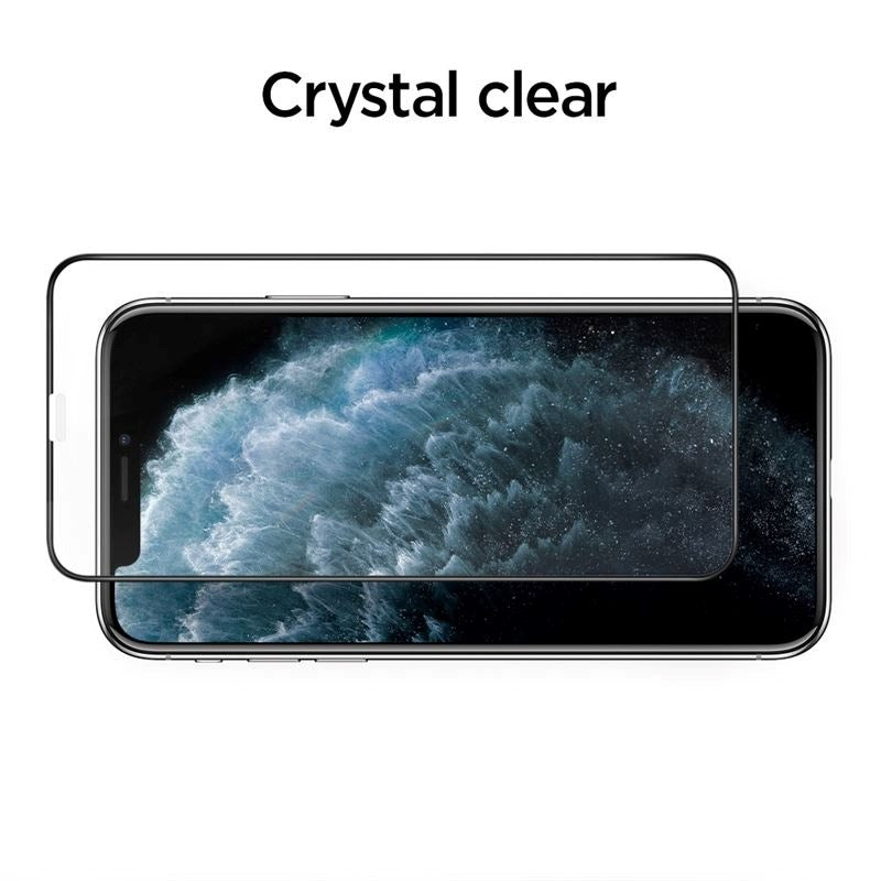 iPhone 11 Pro Max - Spigen Align Glass Skærmbeskyttelse - Case Friendly - Gennemsigtig