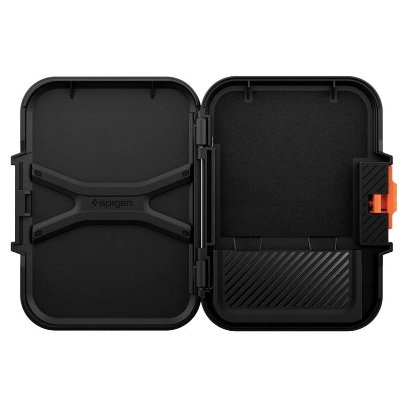 Spigen Lock Fit Kortholder - MagSafe Kompatibel - Sort / Orange