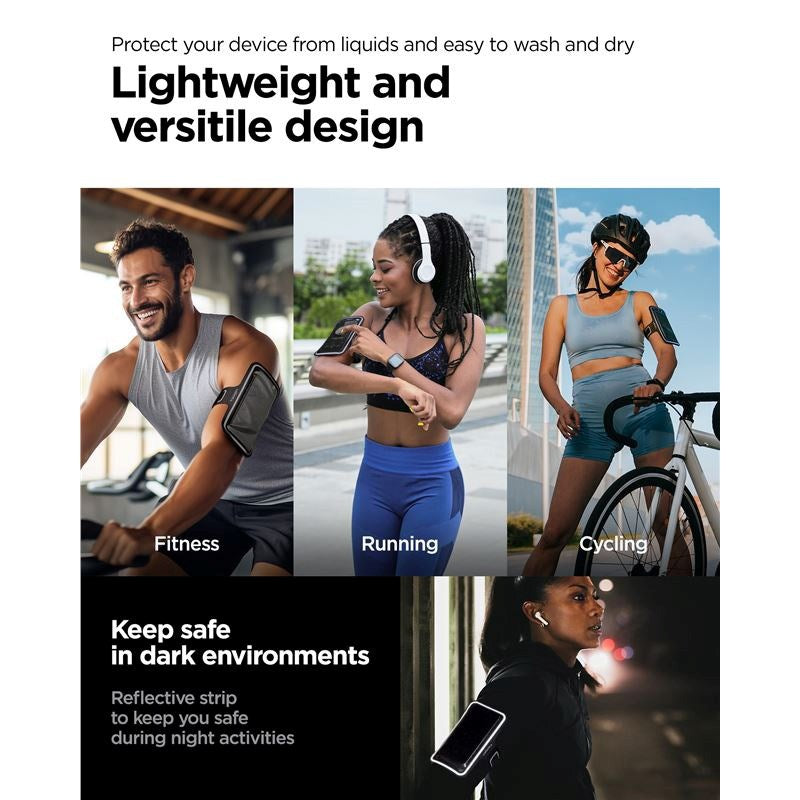 Spigen Universal Løbearmbånd (Maks. Mobil: 6.9") - Sort