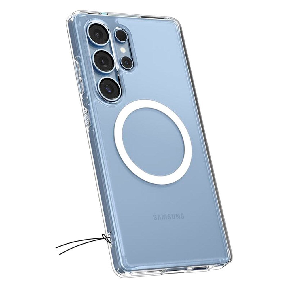 Samsung Galaxy S25 Ultra Spigen Crystal Clear Case - MagSafe Kompatibel - Gennemsigtig / Hvid