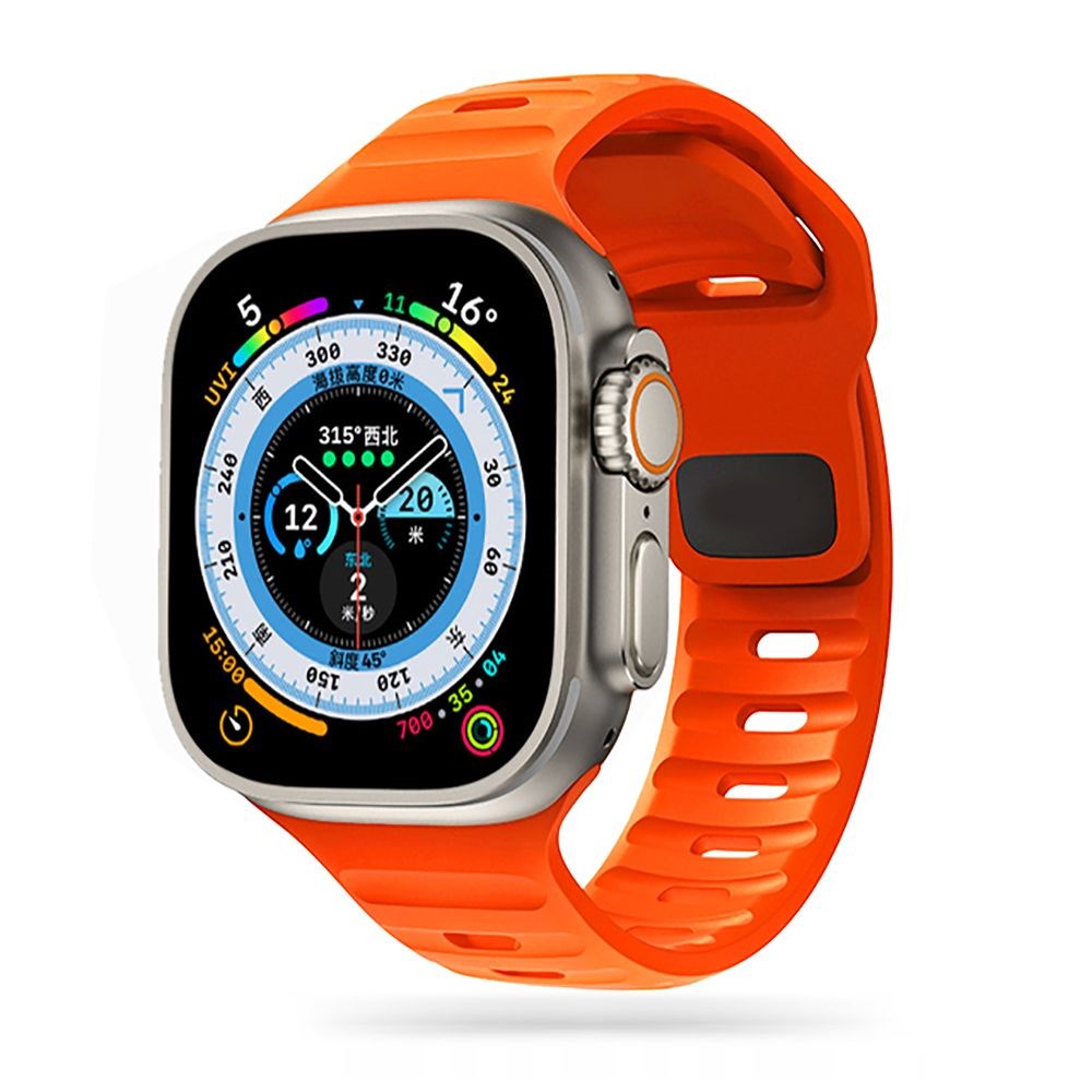 Tech-Protect Apple Watch (42/44/SE/45/46/49mm) Iconband Line Silikone Rem - Orange