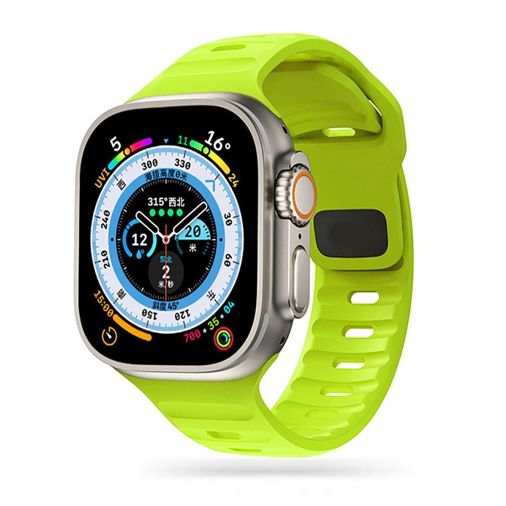 Tech-Protect Apple Watch (42/44/SE/45/46/49mm) Iconband Line Silikone Rem - Lime