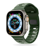 Tech-Protect Apple Watch (42/44/SE/45/46/49mm) Iconband Line Silikone Rem - Army Green