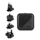 Targus 65W PD Vægoplader m. USB-C, USB-A og Rejseadaptere - Sort