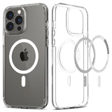 Spigen iPhone 13 Pro Ultra Hybrid Bagside Cover - MagSafe Kompatibel - Gennemsigtig / Hvid