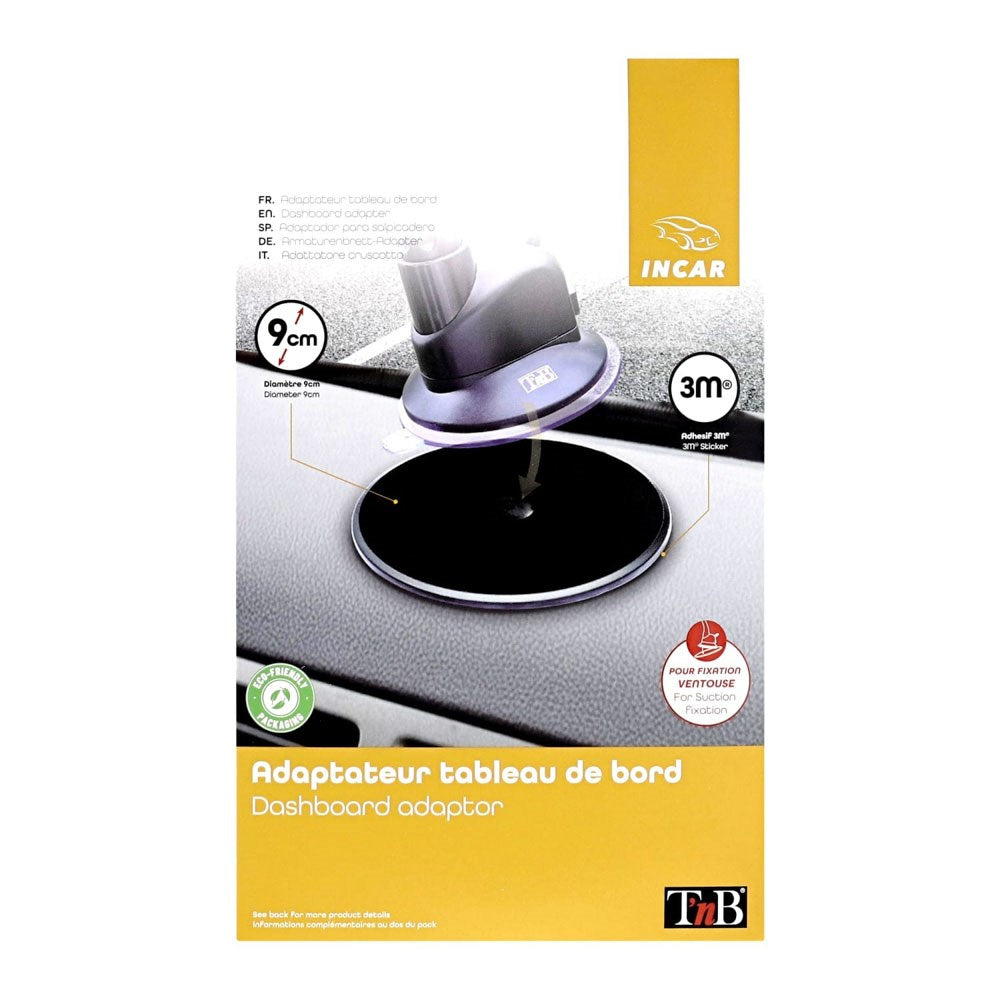 T'NB Instrumentadapter til Sugekopsmontering - Sort