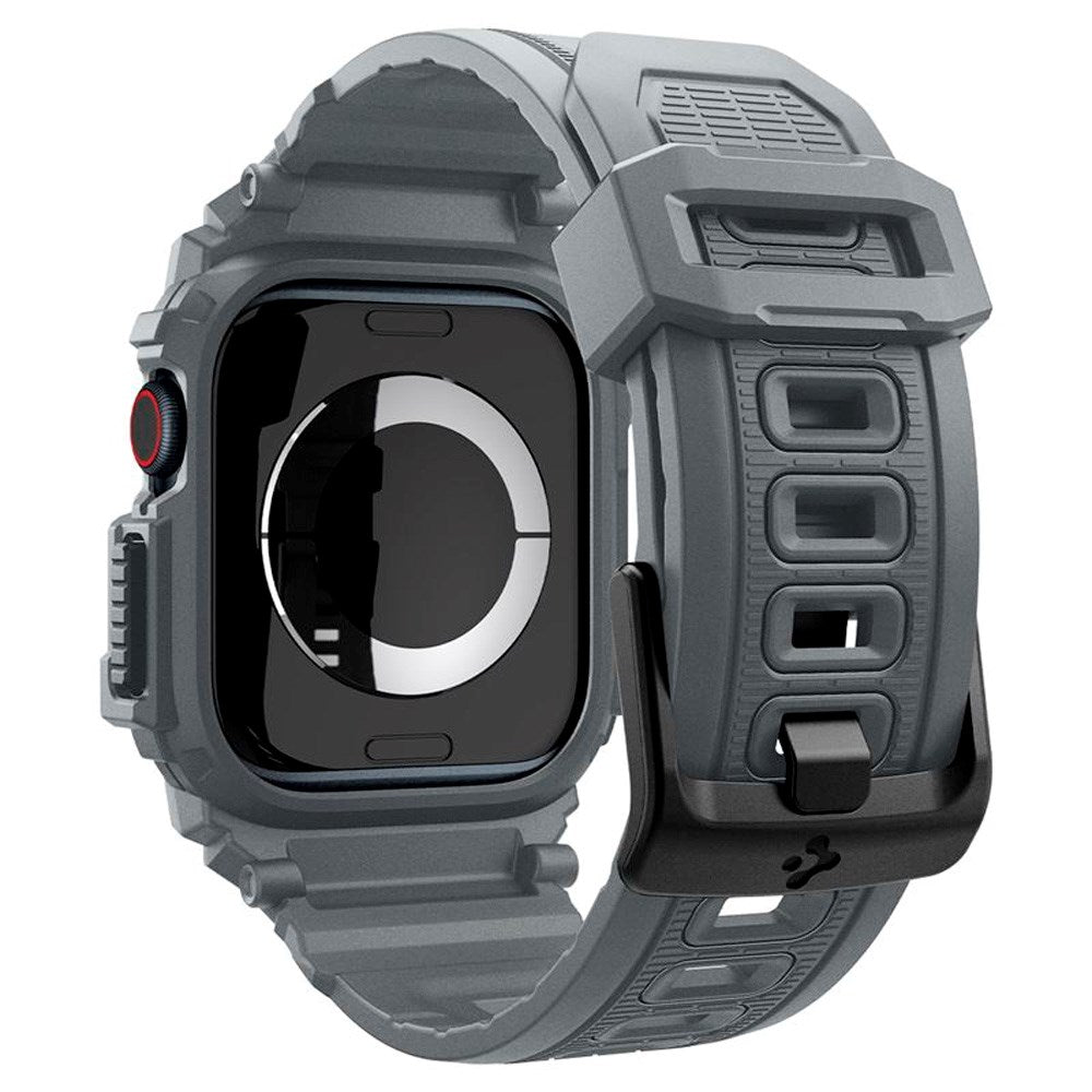 Apple Watch 10 (46mm) - Spigen Rugged Armor Pro Rem m. Cover - Grå