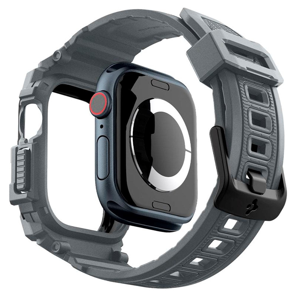 Apple Watch 10 (46mm) - Spigen Rugged Armor Pro Rem m. Cover - Grå